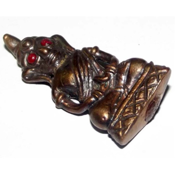 Pra Ngang Maha Sanaeh Amulet for Gambling and Seduction -  Wai Kroo 2555 BE - Ajarn Tong Teng