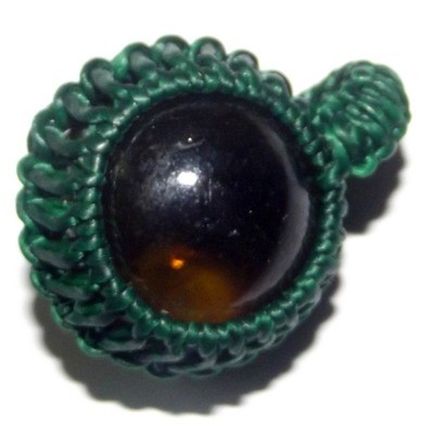 Look Om Dragon Ball (Gaew Sarapat Nerk) - Wishing Crystal (Green) - Luang Phu Bpun Tammabalo 2549 BE