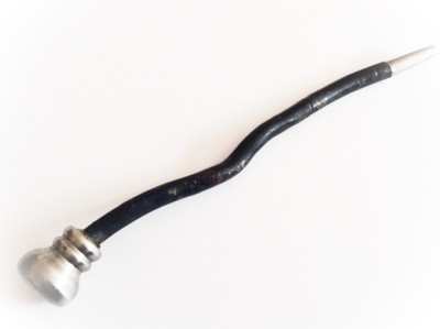 Mai Dtapot Por Gae Pakarang Dam (Black Coral Hermits Staff) - Luang Por Phern Statue Fundraiser- Sacred Magic wand (9 Inch) - Protection from Enemies &amp; Black Magic - Ajarn Chum Chai Kiree
