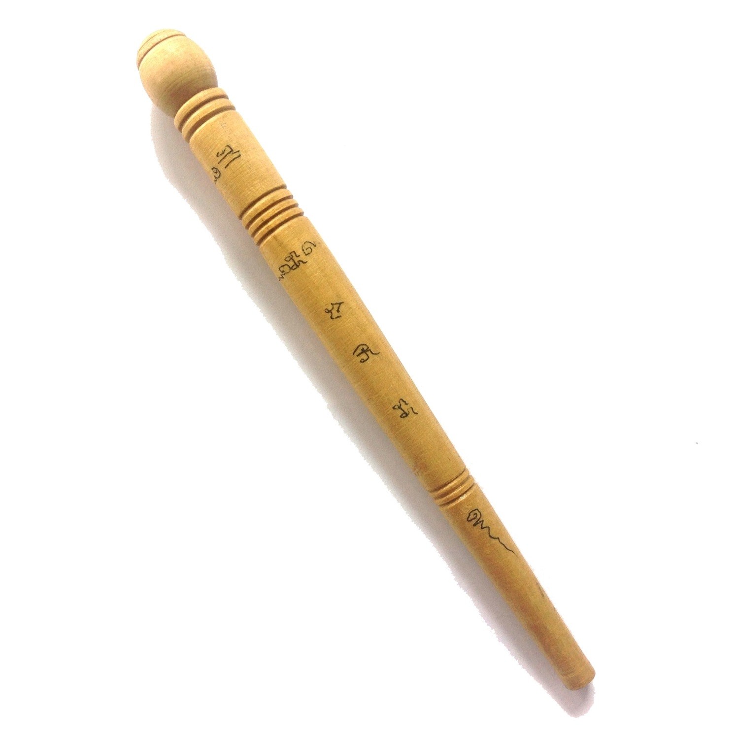 Mai Kroo Por Gae - Sacred Holy Tree Wood Magic Wand with Hand Inscriptions by Luang Por Prohm of Wat Ban Suan