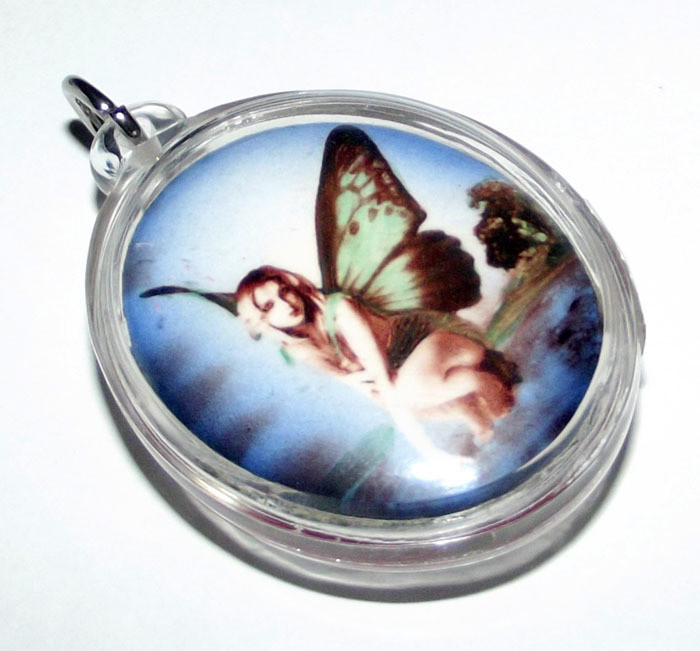 Mae Nang Prai Phii Suea Radtri (Nocturnal Butterfly) Deva Locket (Ongk Kroo) - Civet Oil Phial, 2 Takrut Maha Sanaeh, Maha Laluay Powders - AC Perm Prai Dam