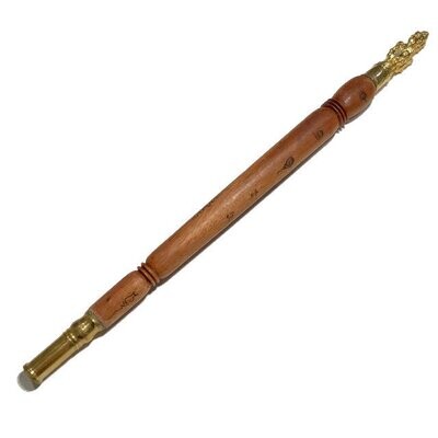 Kata Sri Maha Prohm (Brahma Wand) - Nuea Mai Saksit - Magic Wand made from Holy Wood - Luang Por Prohm (Khao Or Master) 14 Inches Long - Wat Ban Suan 2555 BE Kata Sri Maha Prohm (Brahma Wand) - Nuea Mai Saksit - Magic Wand made from Holy Wood - Luang Por Prohm (Khao Or Master) 14 Inches Long - Wat Ban Suan 2555 BE