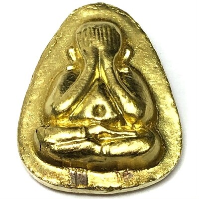 Pra Pid Ta Hlang Yant Na Boran Nuea Boran &amp; Gold Leaf 2 Solid Silver Takrut LP To 125th Anniversary Edition 2556 BE Wat Tham Singto Tong 125 Monks Blessing Only 999 Made