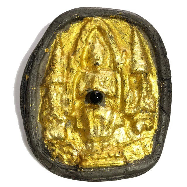Pra Yord Khun Prohm - Maitreya Buddha - Pim Yai Wicha Khao Or Ongk Kroo - Gold Leaf &amp; Lek Lai Bead inserted - Traimas 2556 BE Edition - Luang Por Prohm - Wat Ban Suan