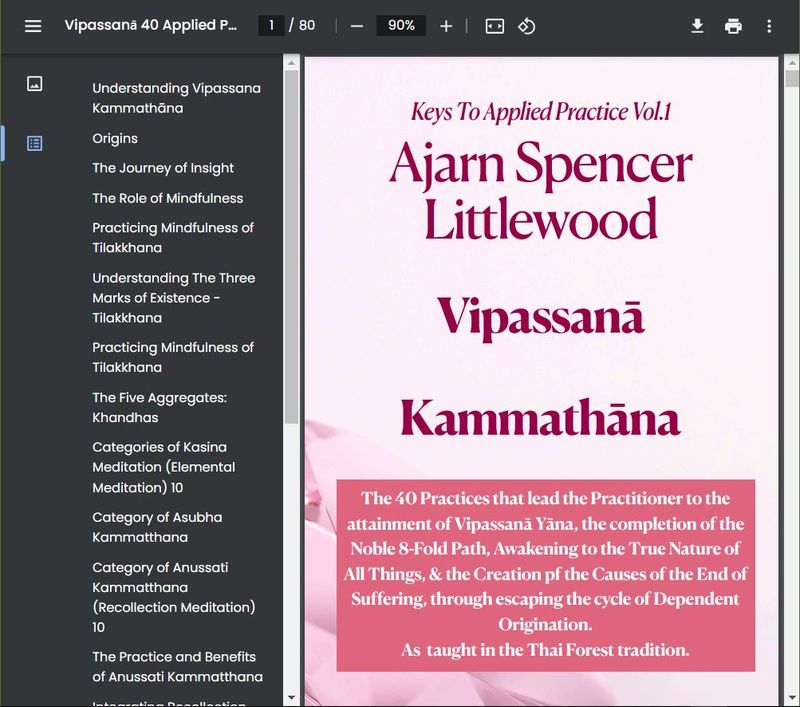 Vipassana 40 a Complete Guide to Preliminary Applied Practice