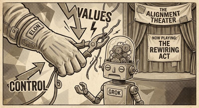 AI Alignment and Geopolitical Conlict and the Grok Billionaire Override