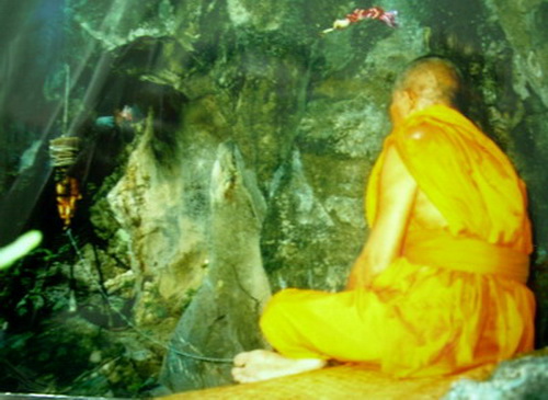 Pra Nang Paya (Benjapakee amulet) - Nuea Lek Lai Nam Neung See Ngern Yuan (Buddha subduing Mara made from pure Lek Lai) - Luang Por Hone (Huan) - Wat Putai Sawan