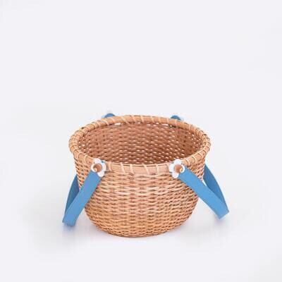 Nantucket Duckling Basket in Summer Blue