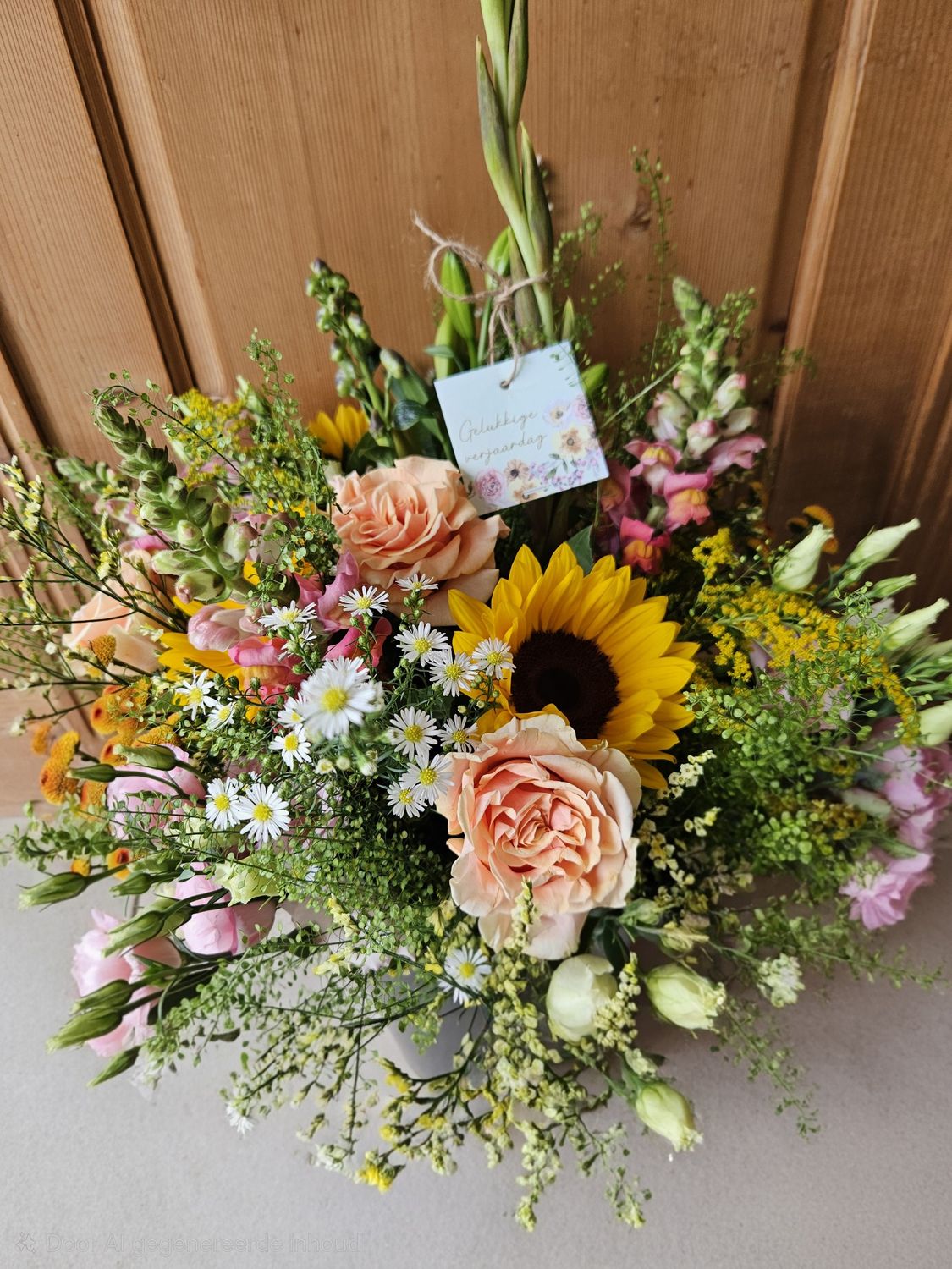 veldboeket met rozen