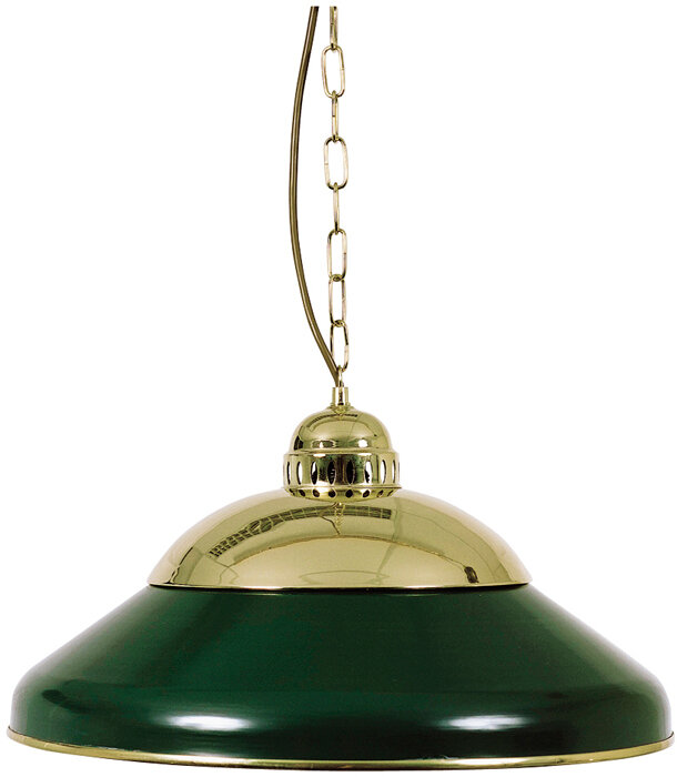 Lamp type biljart Solo 45cm. koper/groen