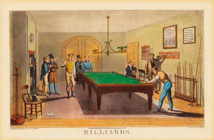 Poster Vintage Salle de Billard