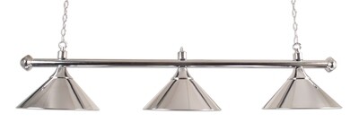Lamp type pool met drie kappen chroom Lamp type pool met drie kappen chroom