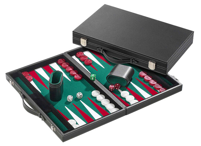 PHILOS Backgammon groen medium 28x23,5cm PHILOS Backgammon groen medium 28x23,5cm