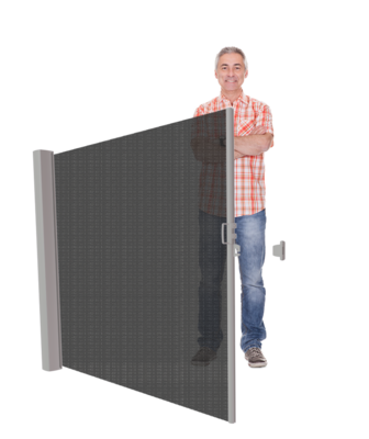 Inova uittrekbaar windscherm met zonwering ≤ 185 cm.