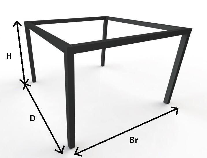 Aluminium pergola frame op maat waarvan minimum 1 zijde = 4 tot 6 m