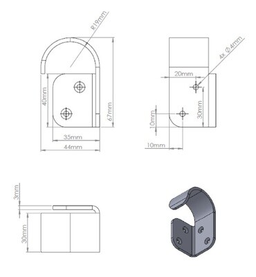 Set houders Vita / Vento.