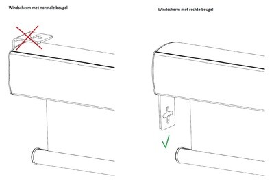 Rechte beugel voor Vita ( per stuk )