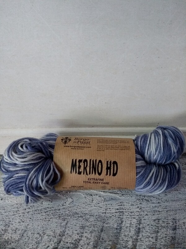 Merino HD Licht blauw-Donker blauw