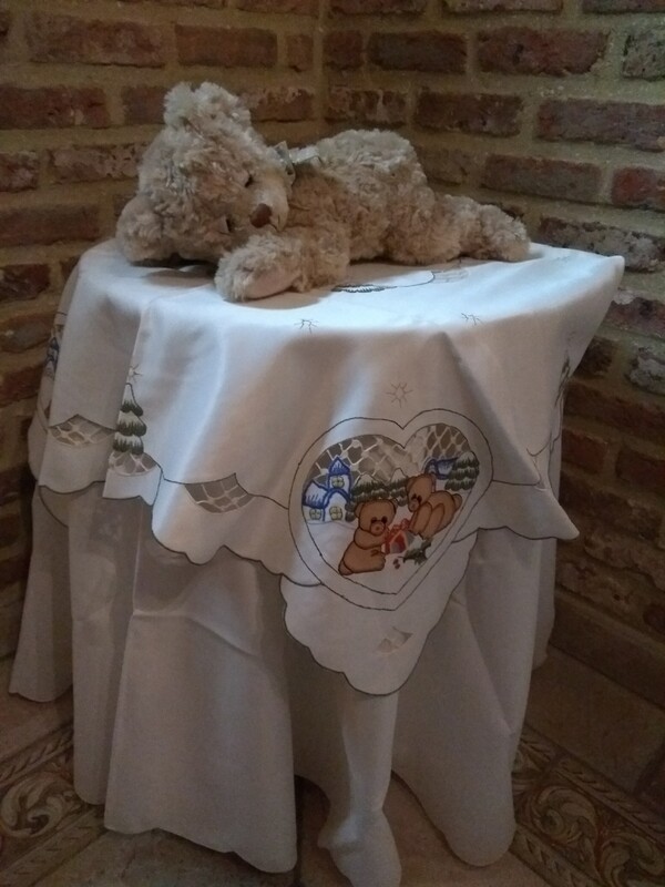 Tafelnappe Ecru boord beertjes