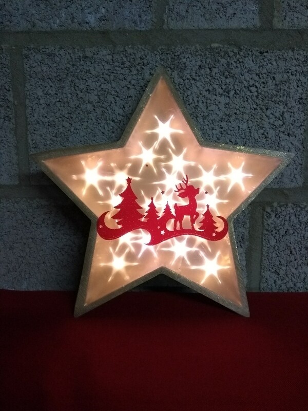 Ster met kersttafereel