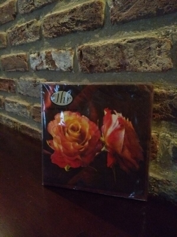 Servietten groot rozen