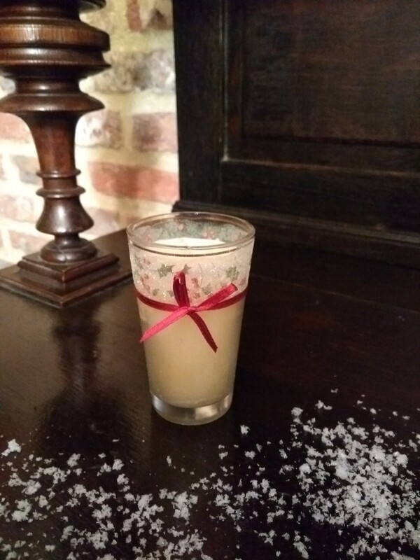 Kaars in glas ecru