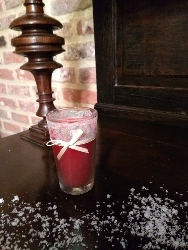 Kaars in glas rood