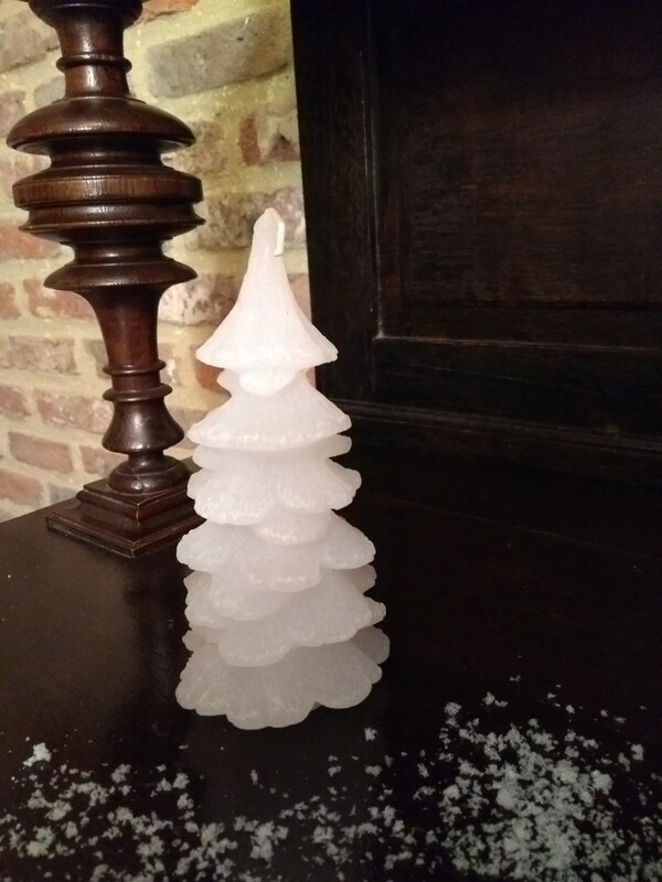 Kaars kerstboom wit