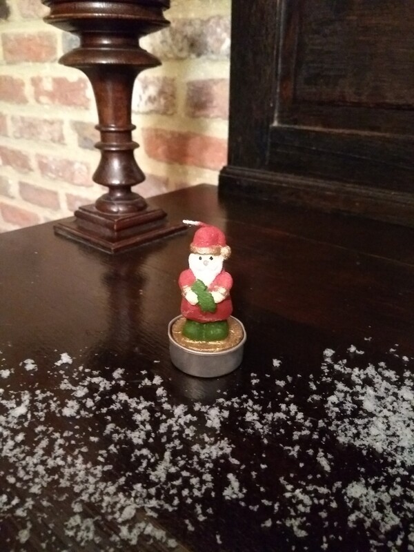 Theelicht kerstman set van 6 stuks