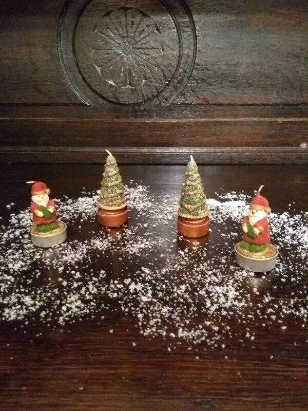 Theelicht kerstboom set van 6 stuks