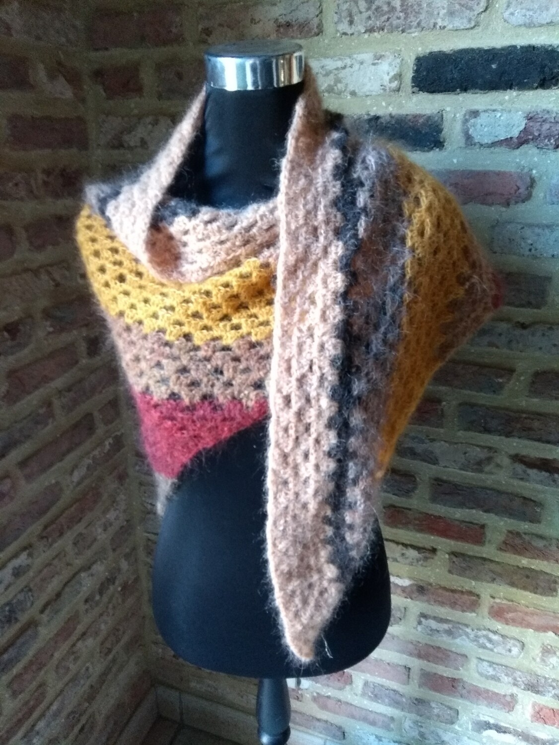 Omslagsjaal Mohair Herfstkleuren