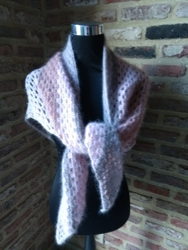 Omslagsjaal Mohair Roze tinten