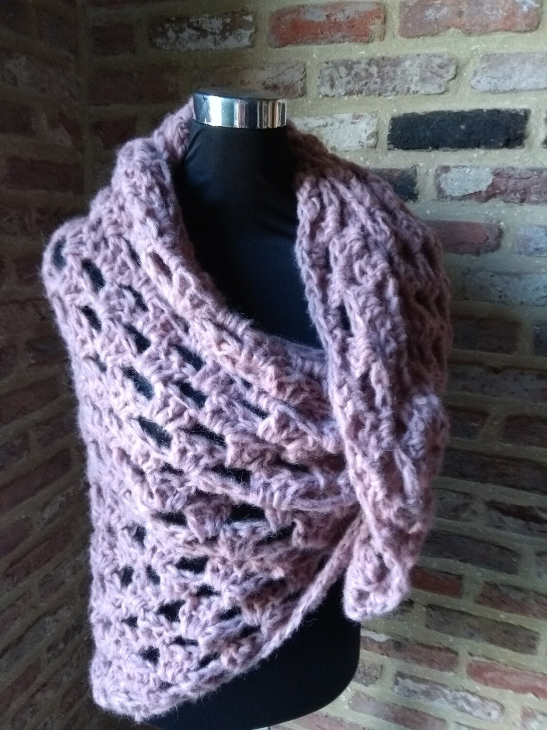 Extra grote omslagdoek Vieux roze
