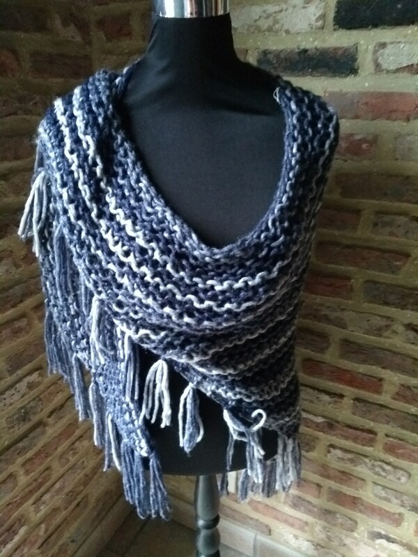 Extra grote omslagdoek Blauw