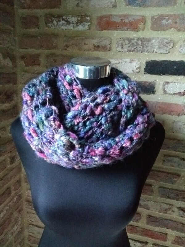 Ringsjaal Paars Blauw