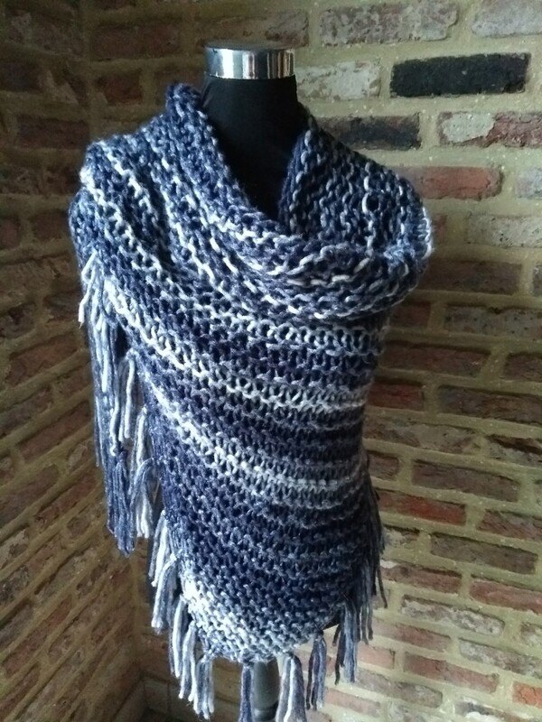 Extra grote omslagdoek Blauw