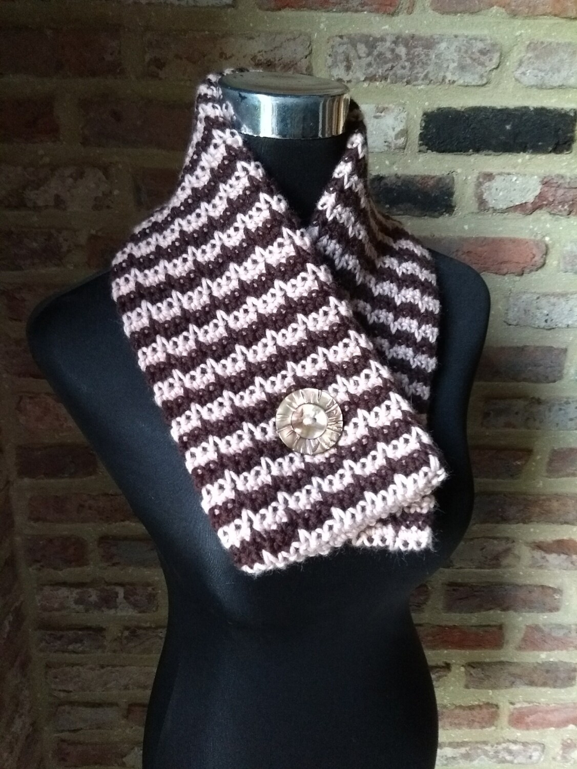 Kraagsjaal Vieux roze Bruin