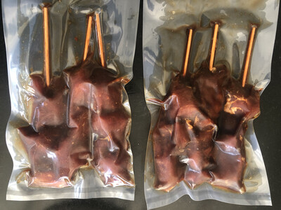Saté van Varkenshaas 3stuks 250gram nu € 4,95