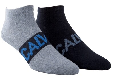 Calvin Klein - 2-pack sneaker sokken - blauw