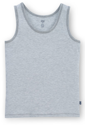 Woody - Jongens Singlet - Grijs/Wit Streep
