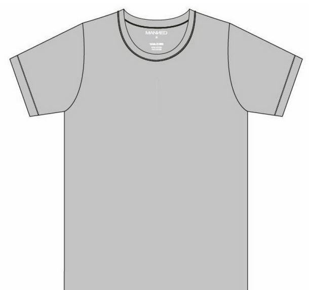 Manned - T-Shirt Ronde hals - Grijs *