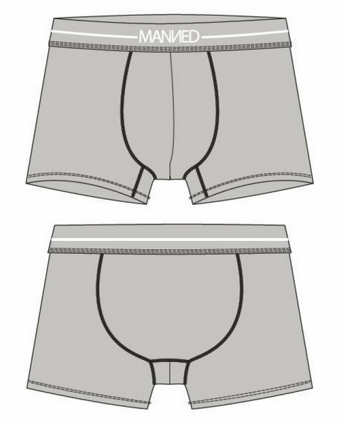 Manned Short Duo-Pack GRIJS *