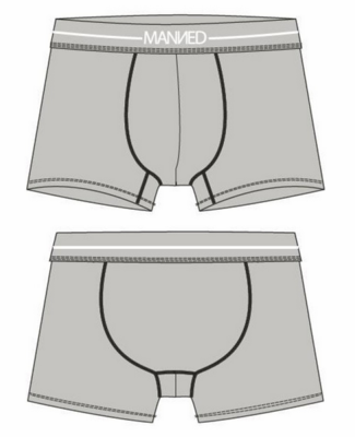 Manned Short Duo-Pack GRIJS *