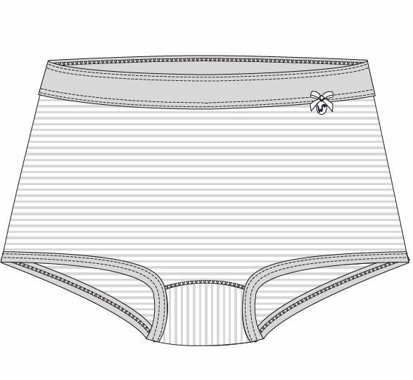 Woody Meisjes Short GRIJS/Wit Streep