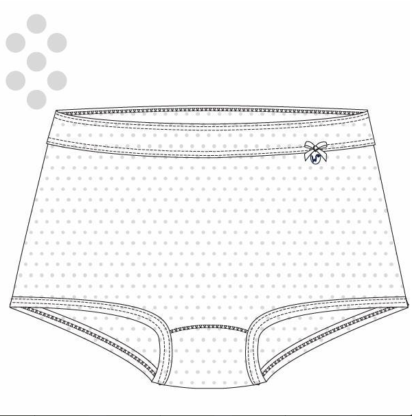 Woody Meisjes Short WIT GRIJZE DOT