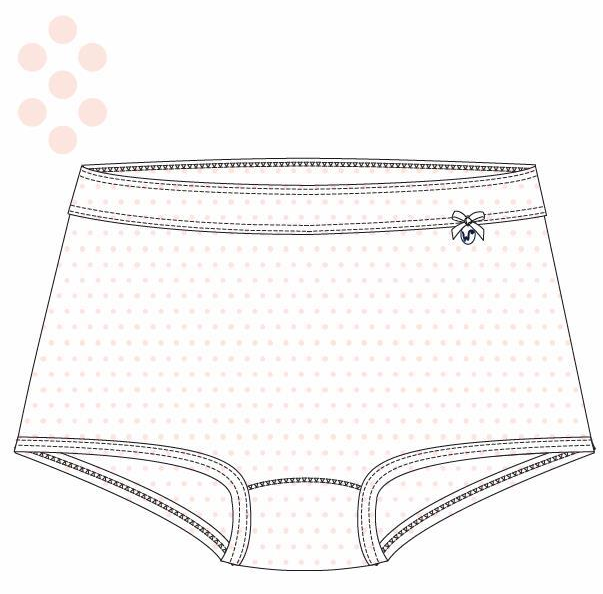 Woody Meisjes Short WIT ROZE DOT