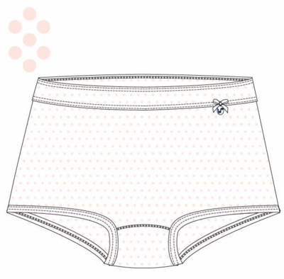 Woody Meisjes Short WIT ROZE DOT