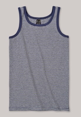 Schiesser - Jongens Tanktop - grijs met strepen