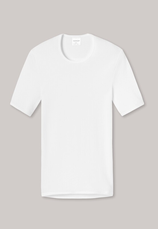 Schiesser - Shirt korte mouwen fijnrib wit - Original Classics