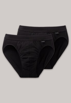Schiesser - Rioslip 2-pack zwart - Authentic